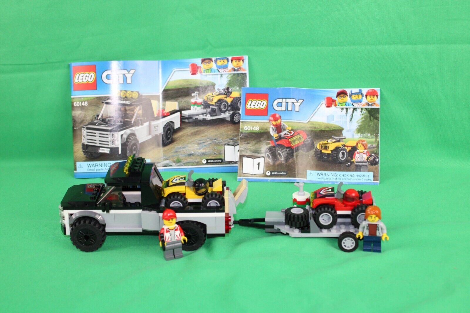 LEGO City (60148) ATV Race Team, Used, Complete w/Manual, no box, Read discripti