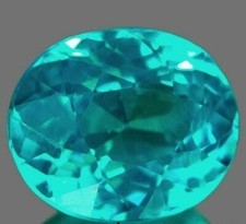 AAA - NATURAL APATITE CT 1.06 VVS TOP NEON BLUE COLOR OVAL CUT ORIGIN TANZANIA