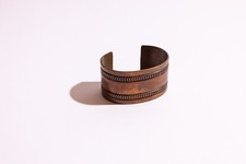 Copper Cuff Bracelet Simple thick wide