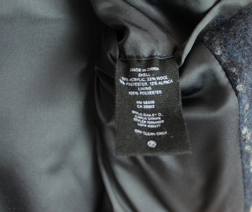 NWT Theory Ginley Chalk Stripe Jacket Coat, Eclipse Melange, XS, MSRP $845 - Picture 8 of 11