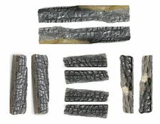 10 Piece Gas Fireplace Logs, Ceramic Wood Gas Fireplace Log Set