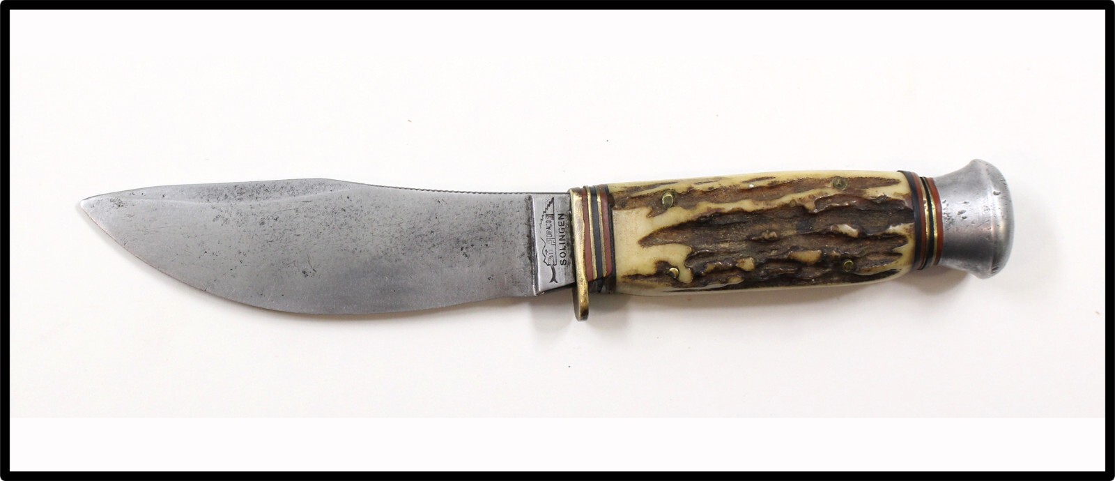 Vintage DRACO Solingen German hunting knife stag handle NICE old eBay