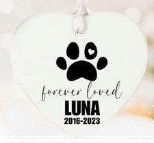 Personalized Dog Christmas Ornament - Personalized Cat Ornament-Custom Dog Name