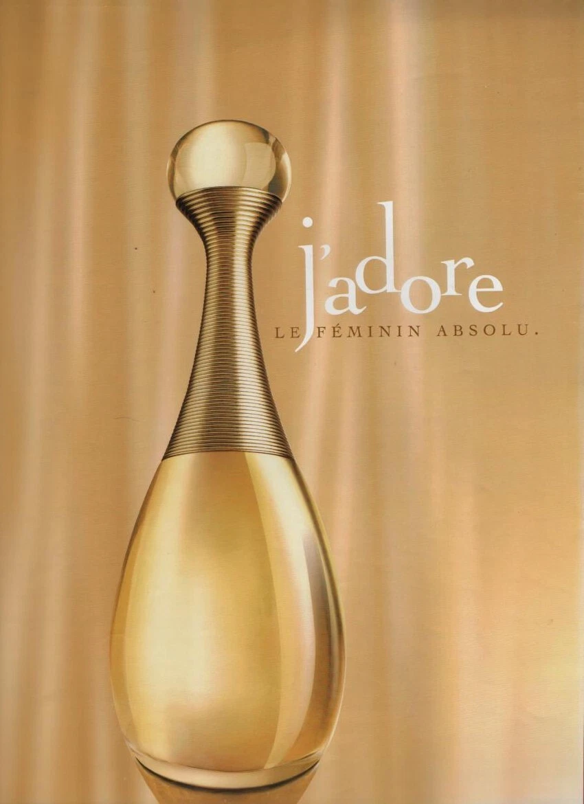 Publicité papier Parfum. Perfume ad. Dior J'Adore 2003 France 23x32cm