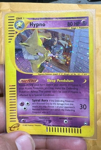 Pokemon TCG - WOTC Aquapolis Hypno Holographic Rare Card - H12/H32
