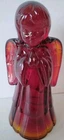 Fenton Glass Vintage Amberina Angel Artistic Decor with Original Fenton Label