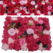 12X Flower Wall Panel Artificial Floral Wall Backdrop Photo Venue Wedding Decor