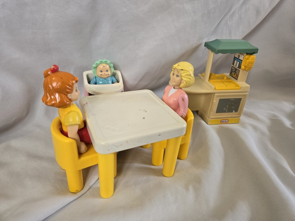 Vintage Little Tikes Dollhouse Furniture Kitchen Stove Table High