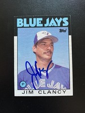Jim Clancy Signed 1986 Topps #412 Card Toronto Blue Jays Autograph COA