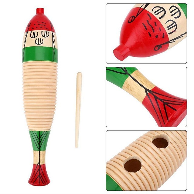Child Percussion Wooden FishShaped Musical Toy Instrument Drum Sticks AL eBay