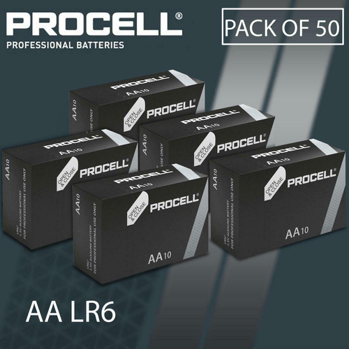 50X PROCELL PROFESSIONAL USE AA Genuine Batteries Long Life MN 1500 1.5