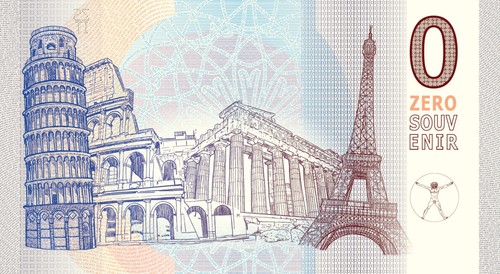 zerosouvenir banconota 0 euro Ricrodo di Venezia - Chiesa e Ponte degli Scalzi - Foto 2 di 4
