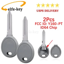2 Car Transponder Ignition Chip Key For 2002 2003 2004 2005 Dodge Ram 1500 2500