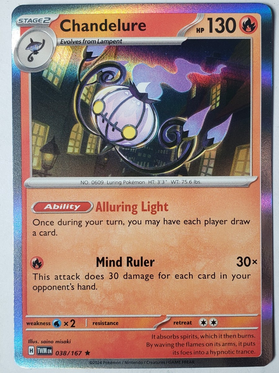 chandelure pokemon card value stage 2 V & Vmax Set - Fusion Strike 039/264-040/264 Weakness Darkness 2 Retreat Cost 2025 Pokemon Chandelure illstration Rare