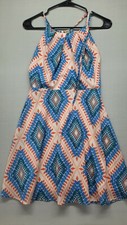Deja Vu Tribal Print Womens Dress Size Medium
