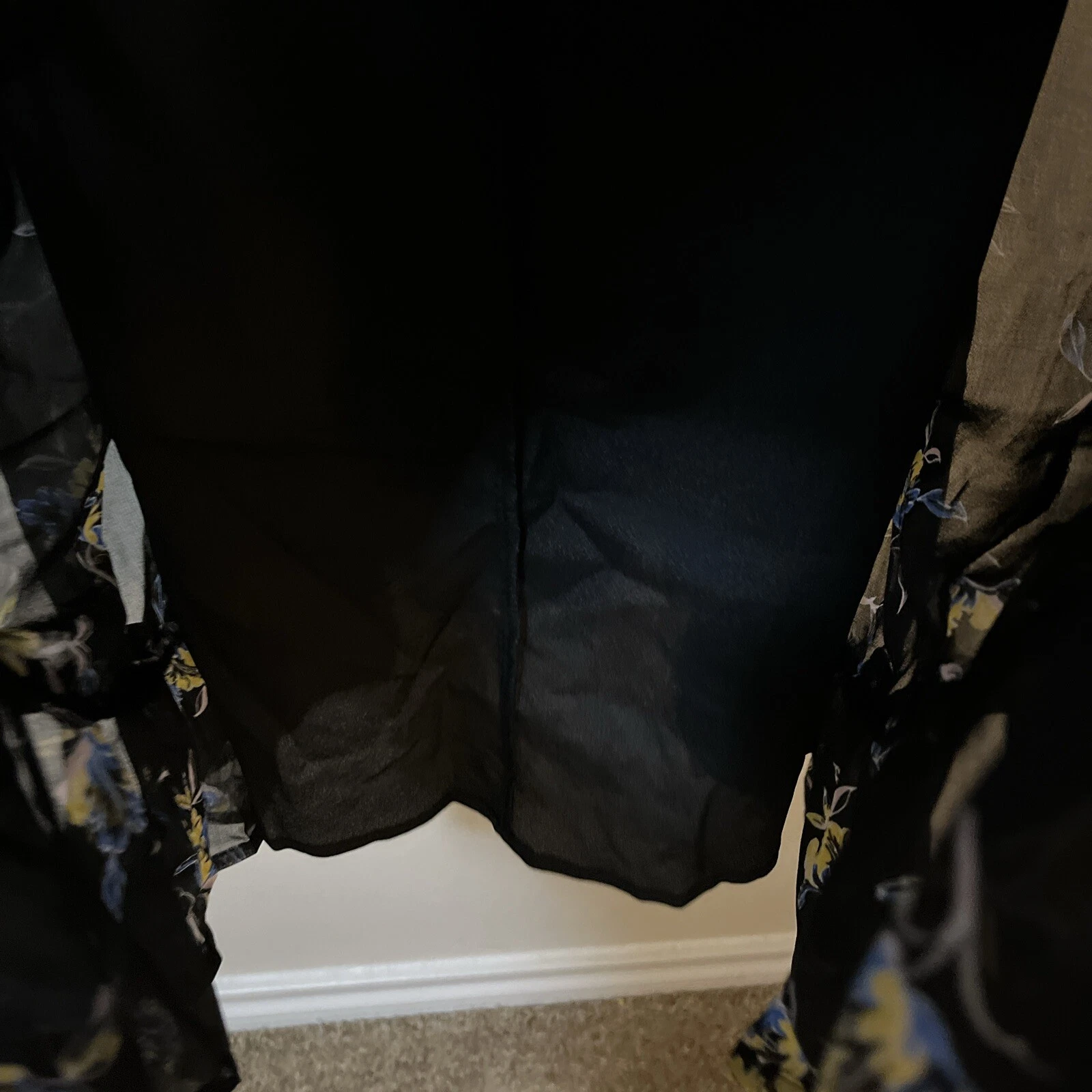 VETEMENTS Maxi abito foderato contadino Who What Wear Halter floreale a strati cottage core taglia XS