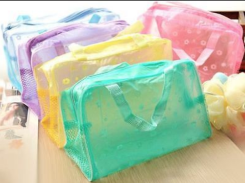 Waterproof Travel Portable Makeup Bag Toiletry Bathing Transparent Pouch Case - 第 1/13 張圖片