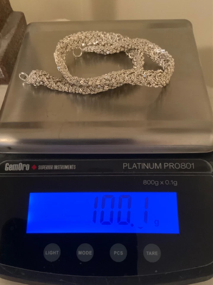 Винтажное ожерелье из чистого серебра ручной работы - Изображение 3 из 4