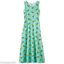 SO Strappy Maxi Long Colorful Pinapple Fruit Heart Summer Print Dress Girls 12
