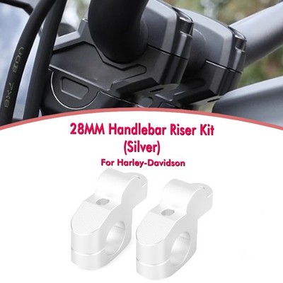 Motorcycle Handlebar 28mm Handle Bar Riser Adapter For Harley Honda Silver