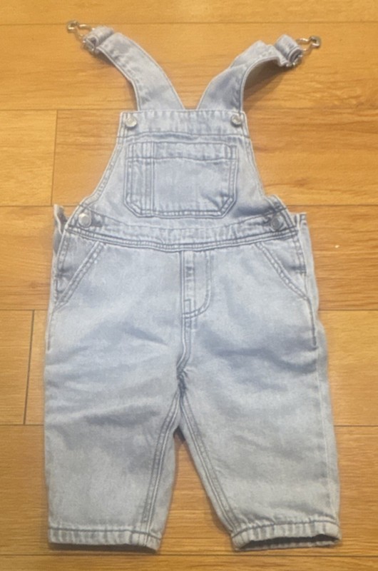 ZARA Light Blue Denim Overall One-Piece for Baby  Boy 6-9 Months