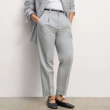 NEW Everlane Grey The Draper Tapered Pants in Buttersmooth Ankle Trouser Size 4