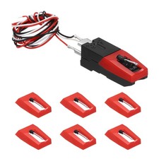 6 Pack Record Player Needle, Record Player Cartridge with Turntable Needle, Red