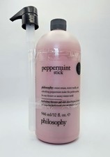 Philosophy Peppermint Stick Shower Gel, Bubble Bath  Shampoo 32oz with Pump