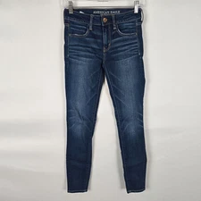 American Eagle Jegging Women's 2 Regular Blue Dark Wash Super Stretch X