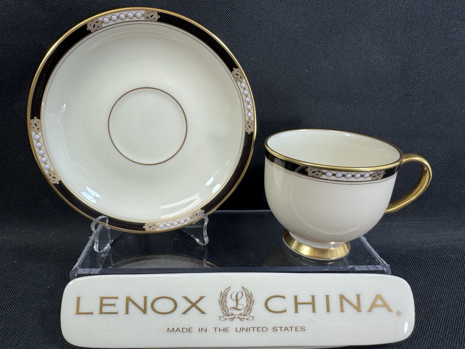 Lenox Presidential Hancock~Footed Cup and Saucer Set~1st Quality~Perfect~USA