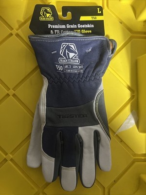 Revco TIG Welding Glove Black Stallion T50 Premium Grain Goatskin Cotton Back LG