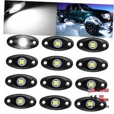 led Rock Lights Waterproof IP 68 for Car SUV Underglow Lights 12 Pods White