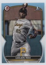 2023 Bowman Draft Sky Blue 206/499 Carlson Reed #BD-11 18f2
