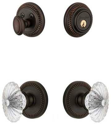 Grandeur NEWBUR_SP_ESET_238 Newport Solid Brass Single Cylinder - Bronze