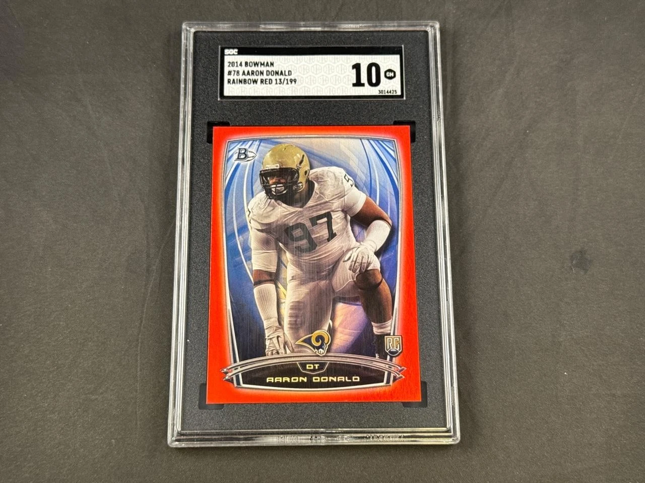 Aaron Donald Bowman Rookies #78 Rainbow Red