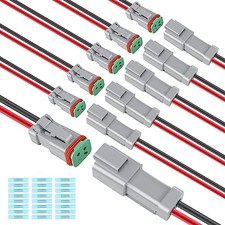 6 Kit Deutsch DT 2 pin Grey Male Female Wiring Harness Deutsch 6Set Grey 2Pin
