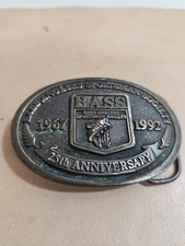 Bass Anglers Sportsman Society Fishing 1992 Vintage Belt Buckle