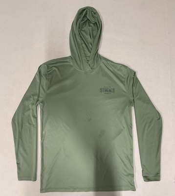 Simms Hoodie Mens Small Green Fishing Performance Lightweight Outdoor 200