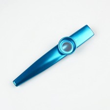 Metal Kazoo Flute Diaphragm Mouth Harmonica wind Instrument, Blue