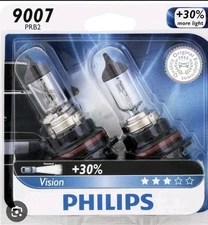 2X Philips 9007 PRB2,12V 65/55W Vision Plus 30% 2x Headlight Replacement (JS24)