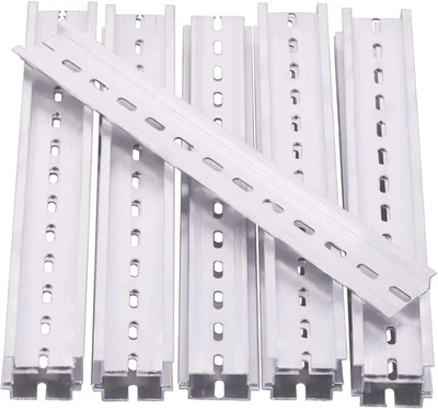 Keadic 15Pcs DIN Rail Slotted Aluminum Assortment Kit, 9.8 Inches Long 35Mm Wide