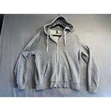 HM Divided Mens XL Gray Full Zip Hoodie Heath...
