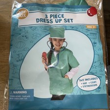Dress Up Costume For Kids Ages 3 And Up new Set Includes Hat Coat Stethoscope