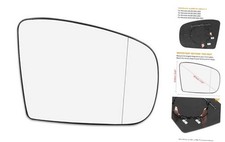 Mirror Glass Heated with Backing Plate Passenger Side Right Side Rear View