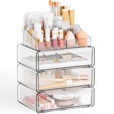 Clear Acrylic Makeup Organizers Countertop for Dresser,Desk,Bathroom Vanity,4...