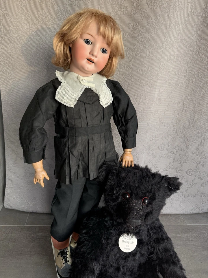 Steiff Teddybär 1912  Mohair Bär 70cm schwarz Titanic-Edition Groß Teddy - Bild 2 von 4