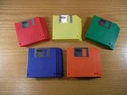 Office Depot 3.5” Rainbow Colors Floppy Disks Diskettes 1.44MB 2HD Lot of 25 NEW