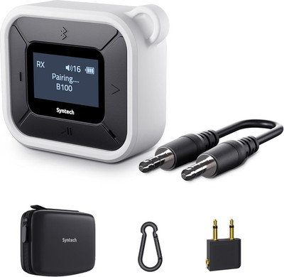 Syntech Airplane Bluetooth Transmitter Receiver for Airpods or Headphones, LED D