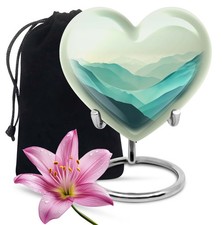 Mountains Memorial Heart Urns for Ashes Adult Father