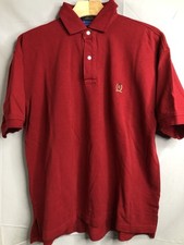 Tommy Hilfiger Vintage 90s Crest Polo Shirt Adult M MEDIUM Red Mens